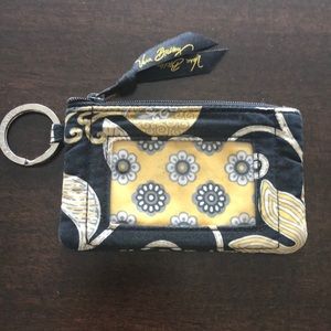 Vera Bradley black and yellow ID holder